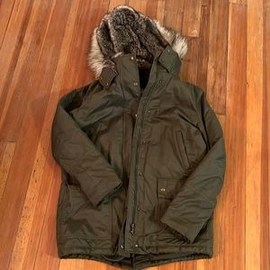 Winter Coat With Faux Fur Hood